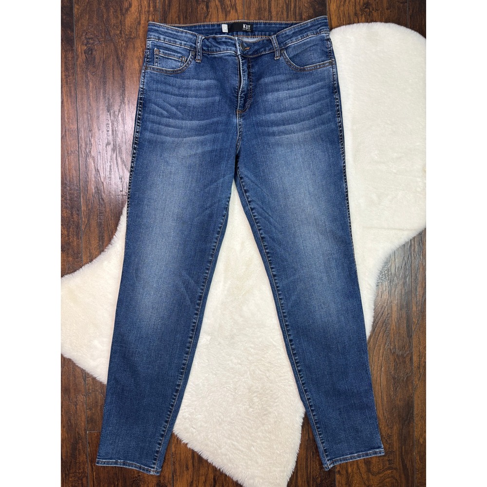 KUT from the Kloth Diana Fab Ab Skinny Jeans 14 Medium Wash Stretch Denim Womens